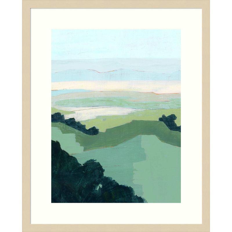 Halcyon Overlook I Green and Blue Framed Wall Art Print