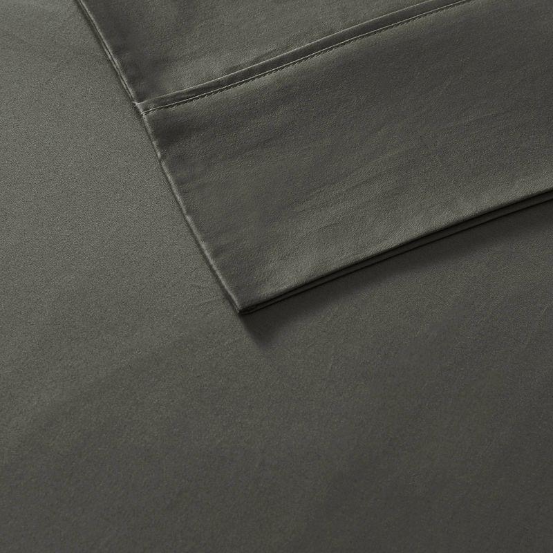 King Charcoal Cotton Blend Sateen Sheet Set