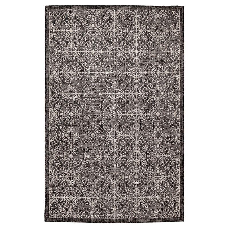 Liora Manne Carmel  Indoor/Outdoor Rug  Black