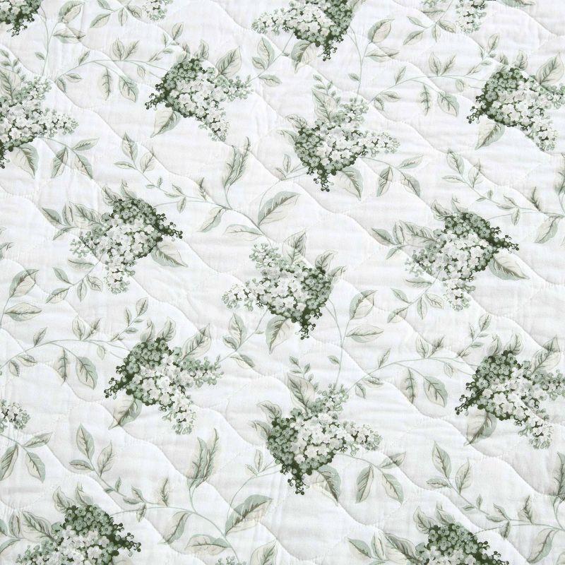 Laura Ashley Twin Portland Floral Quilt Set Green