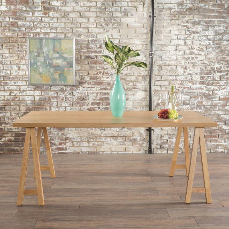 GDFStudio Sabrina Mid-Century Modern Wood Dining Table, Natural Oak