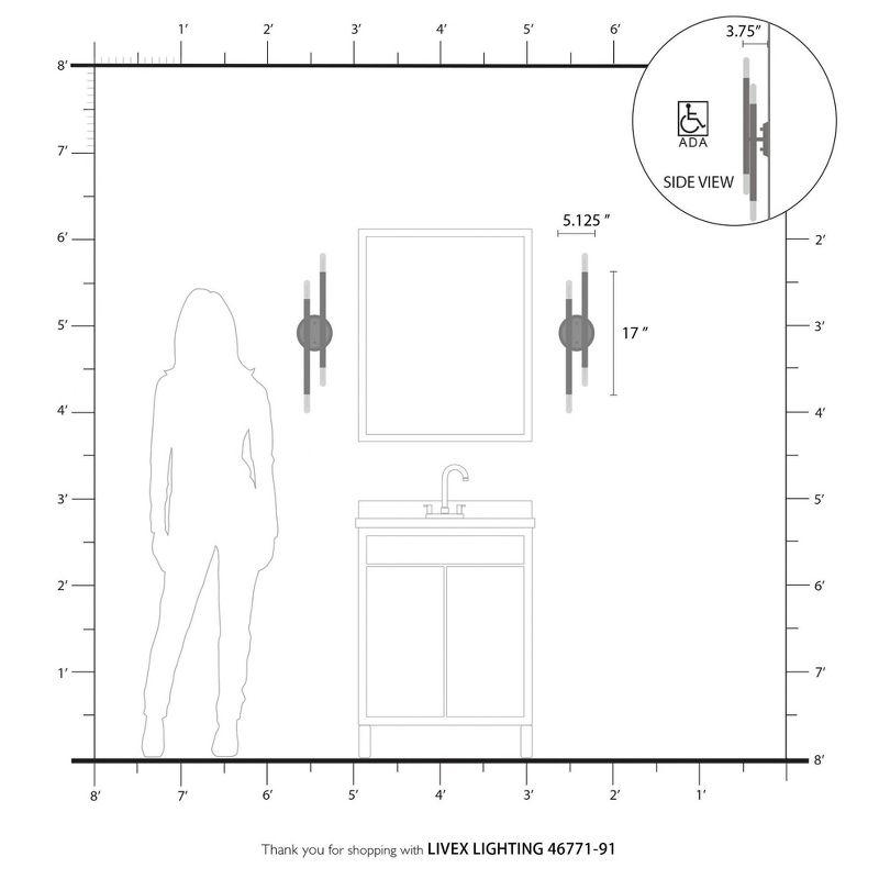 Livex Lighting Soho 4 - Light Wall Light in  Brushed Nickel