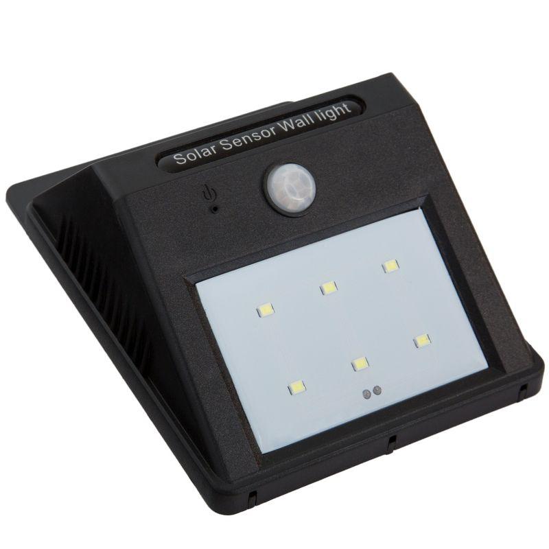 Black Solar Powered Motion Sensor LED Security Light