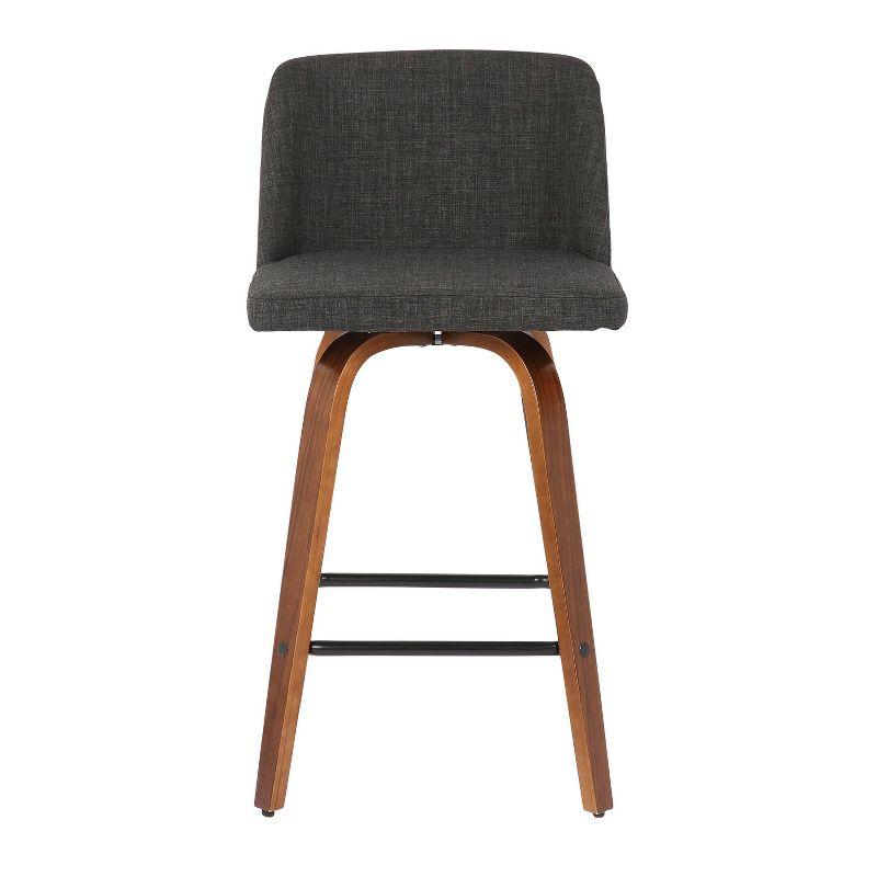 Set of 2 Toriano Mid-Century Modern Counter Height Barstools - LumiSource