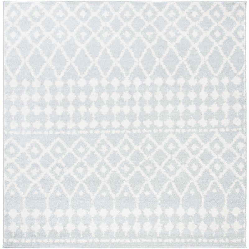 Mercer MRE414 Power Loomed Area Rug - Light Grey/Cream - 6'7"x6'7" - Safavieh.