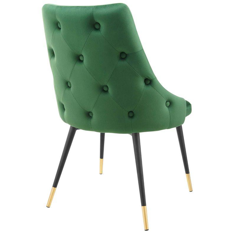 Modway Adorn Tufted Performance Velvet Accent Dining Side Chair, Emerald