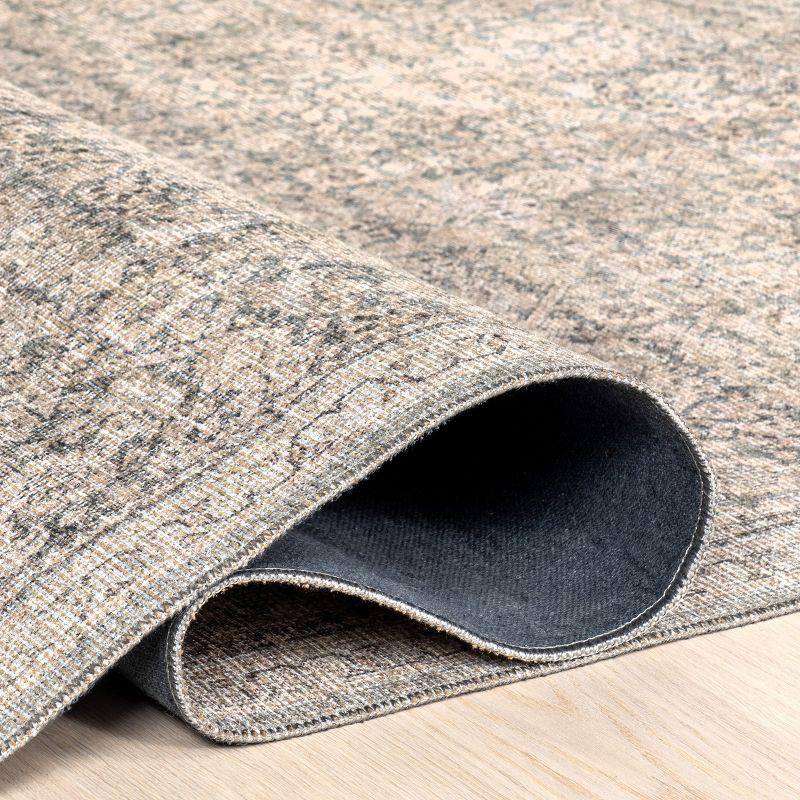 Nuloom Hillstone Collection Cally Traditional Vintage Medallion Area Rug, 5' x 8', Taupe