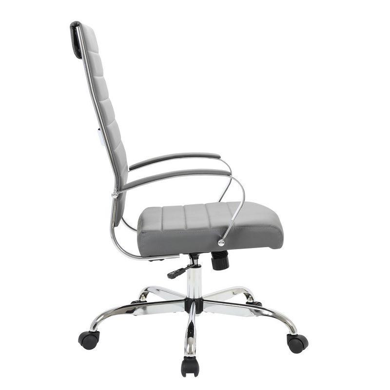 LeisureMod Benmar Modern High Back Leather Office Chair