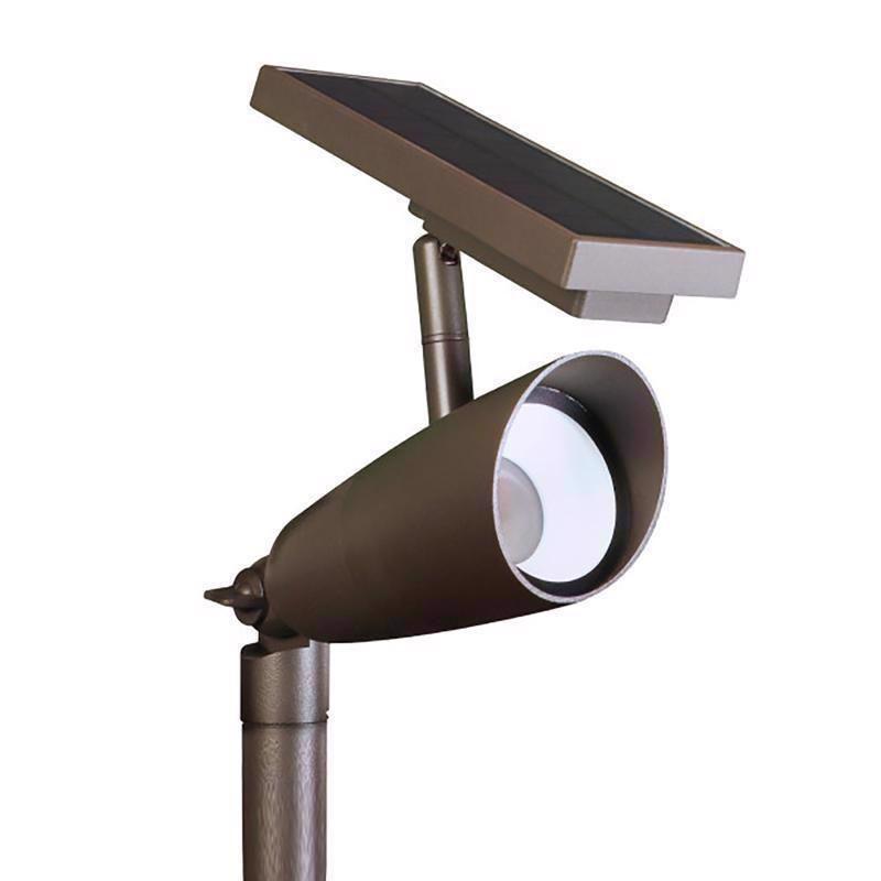 Bronze Solar Powered LED Spotlight with Adjustable Solar Panel