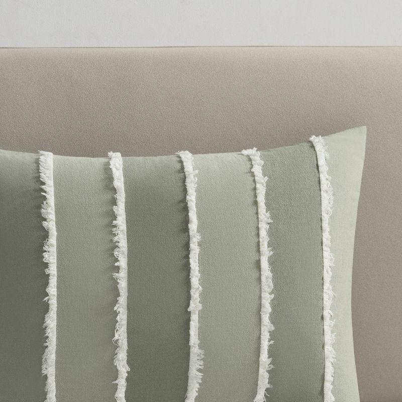 INK+IVY Shay 3 Piece Striped Cotton Duvet Cover Set