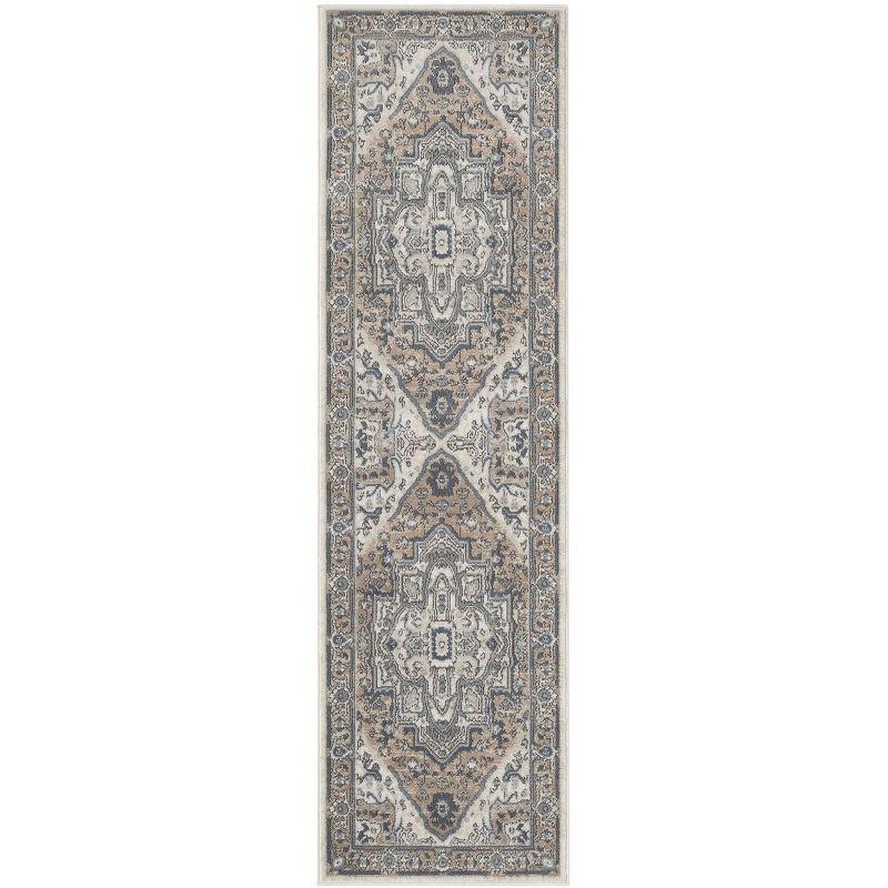 Nourison Concerto 2'2" x 10' Ivory Grey Taupe Vintage Indoor Rug