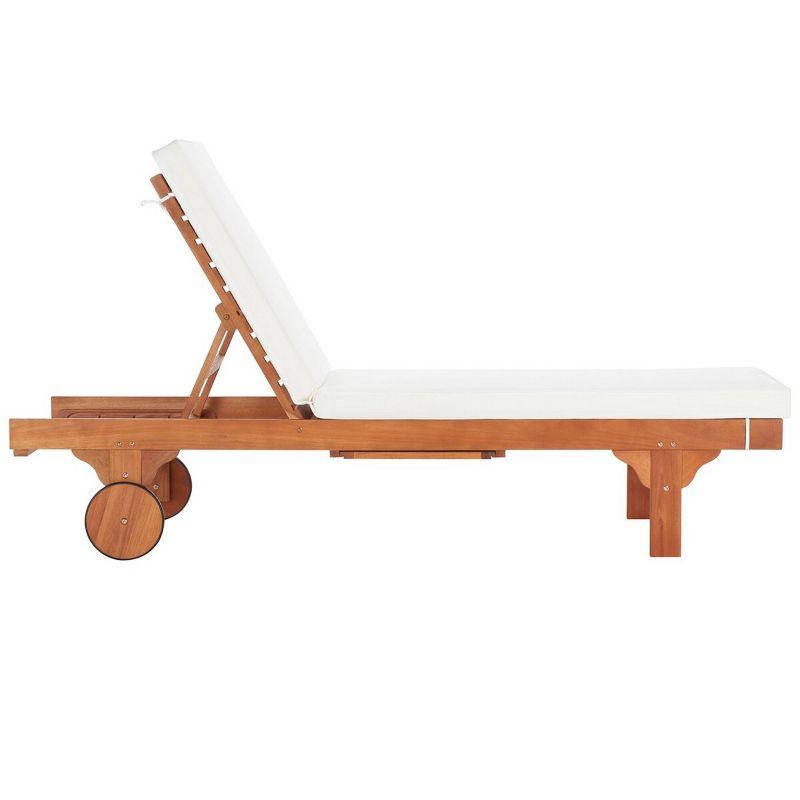 Newport Chaise Lounge Chair With Side Table  - Safavieh