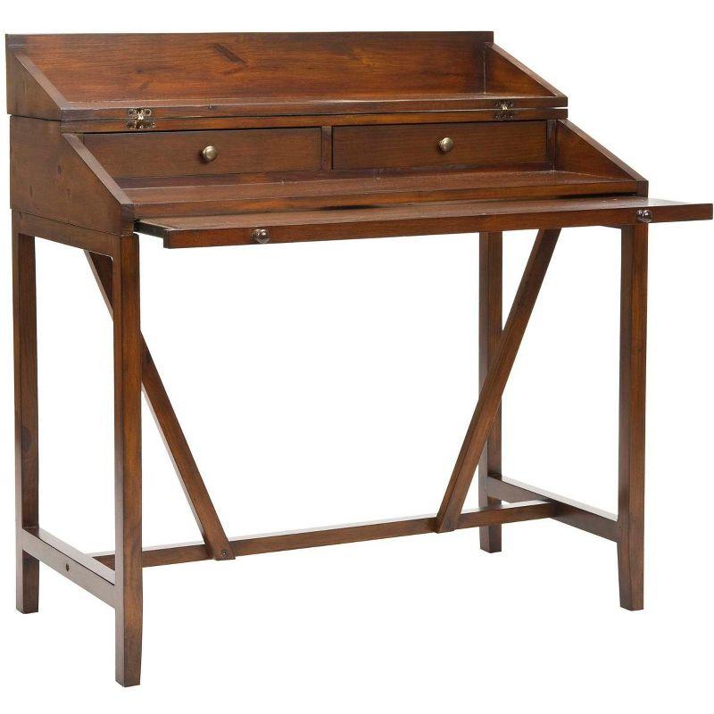 Wyatt Writing Desk - Dark Teak - Safavieh
