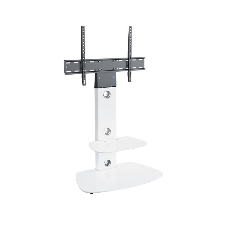 Lucerne Mount and TV Stand for TVs up to 65" White - AVF: Integrated Mount, Open Shelving, Cable Management