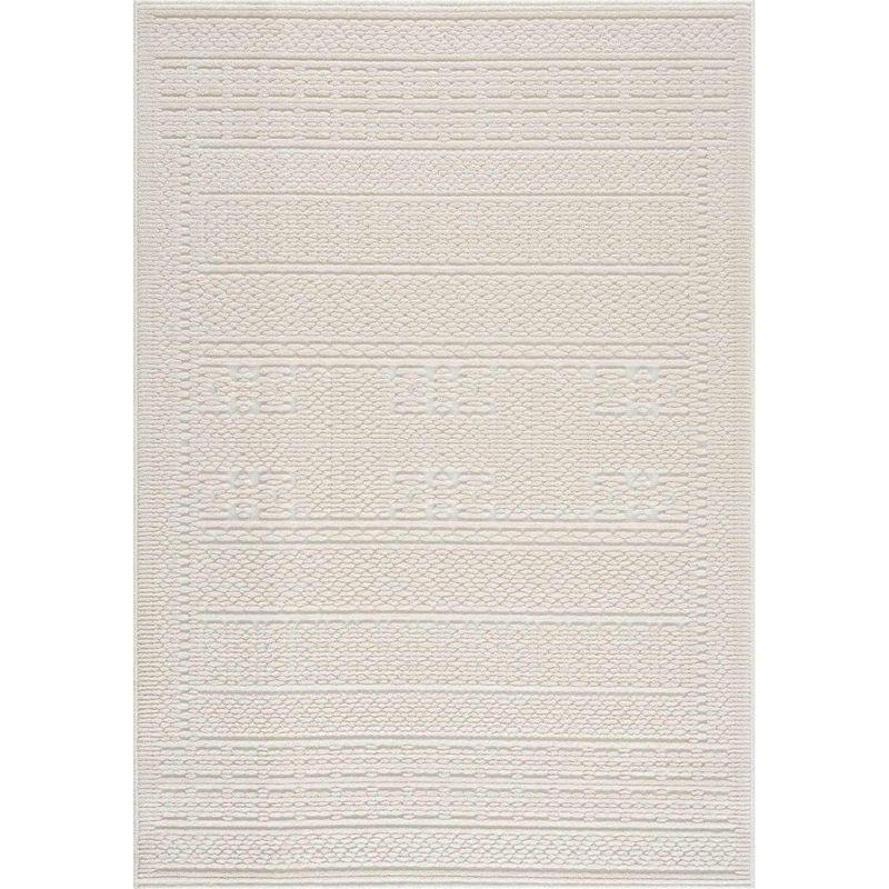 Hauteloom Bahar Cream & Gray Washable Area Rug