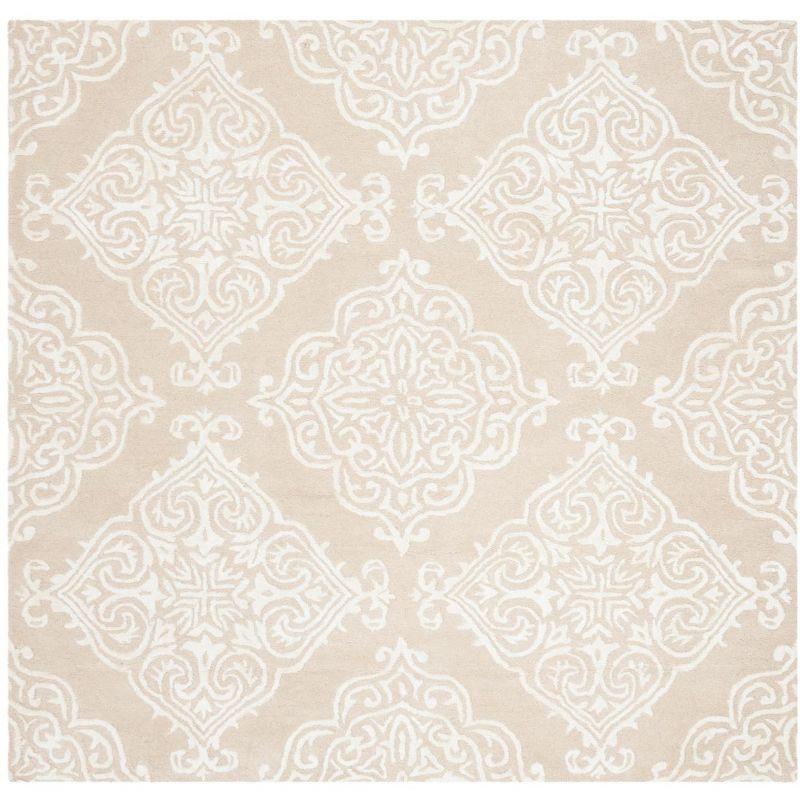 Glamour GLM568 Hand Tufted Indoor Area Rug - Beige/Ivory - 6'x6' - Safavieh