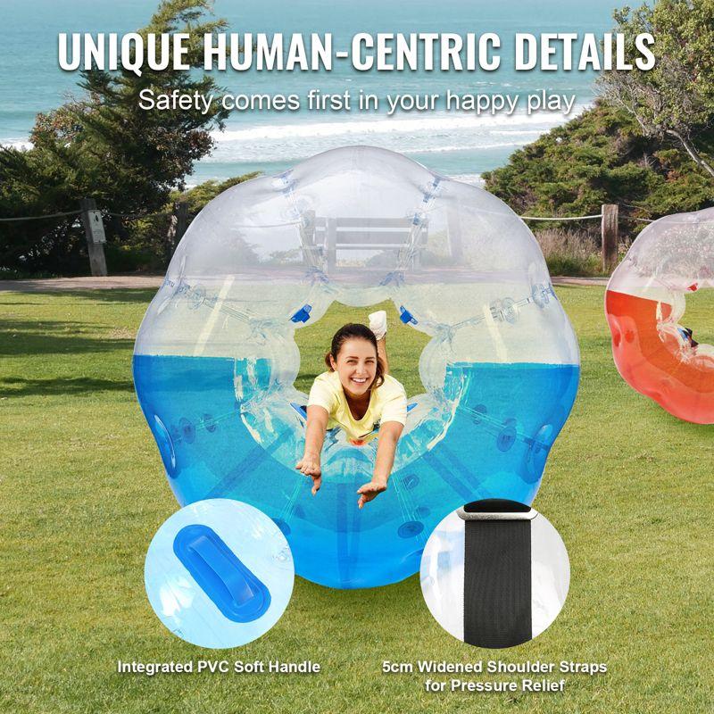 VEVOR Inflatable Bumper Balls 2-Pack, 5FT/1.5M Body Sumo Zorb Balls for Teen & Adult, 0.8mm Thick PVC Human Hamster Bubble Balls
