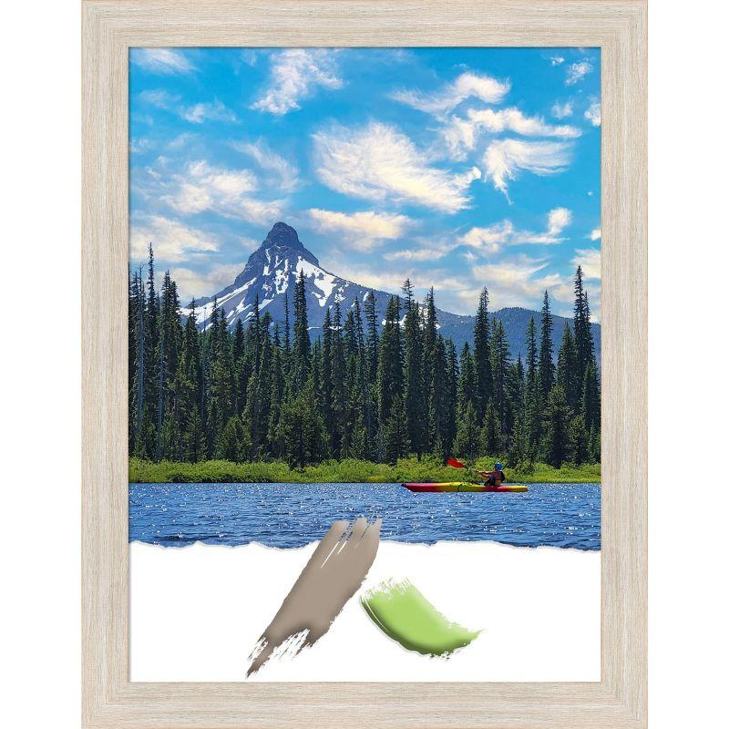 Amanti Art Hardwood Whitewash Narrow Wood Picture Frame 18x24