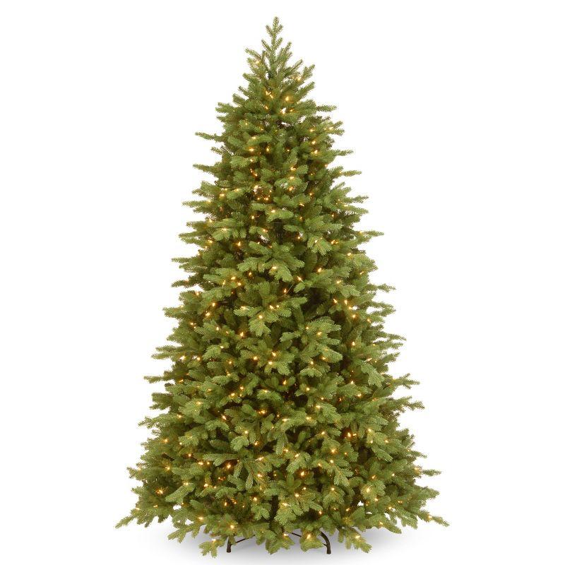 78" Green Fir Artificial Christmas Tree with Dual Color LED Lights