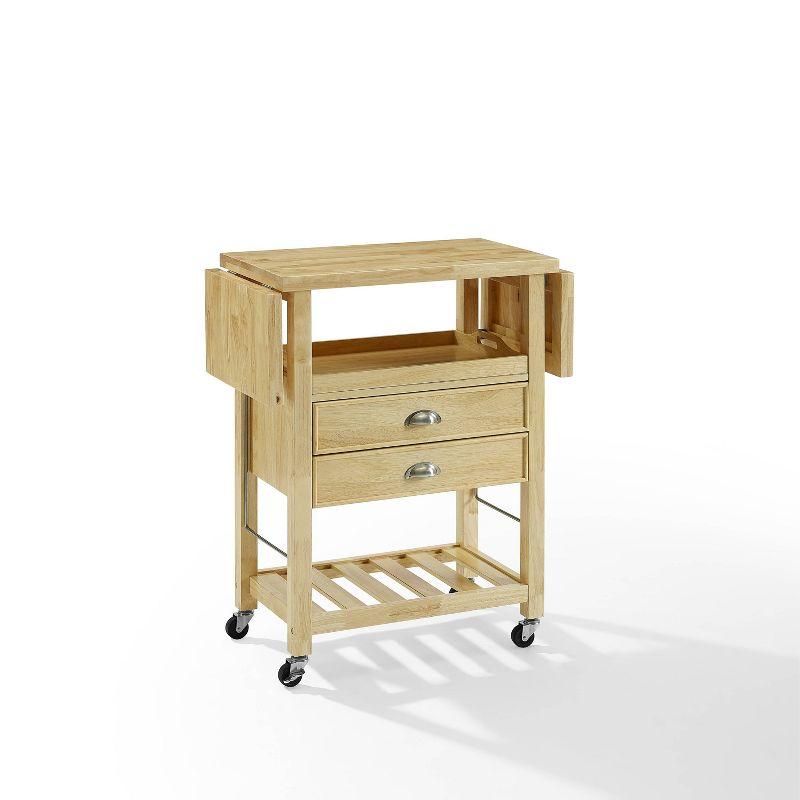 Bristol Double Drop Leaf Kitchen Cart Natural - Crosley