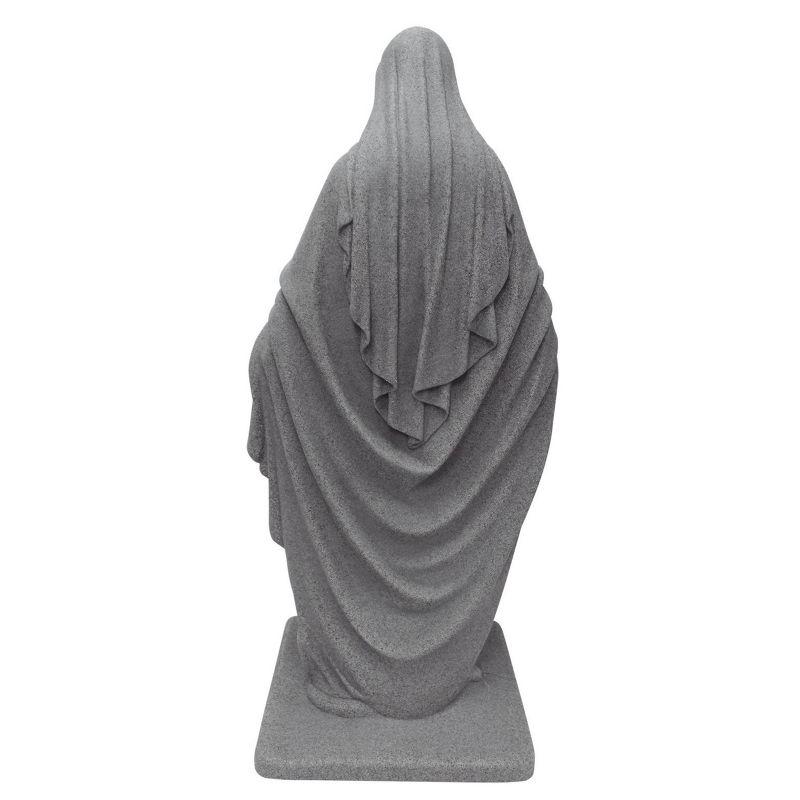 34.38" Resin Virgin Mary Statuary - Granite - Emsco