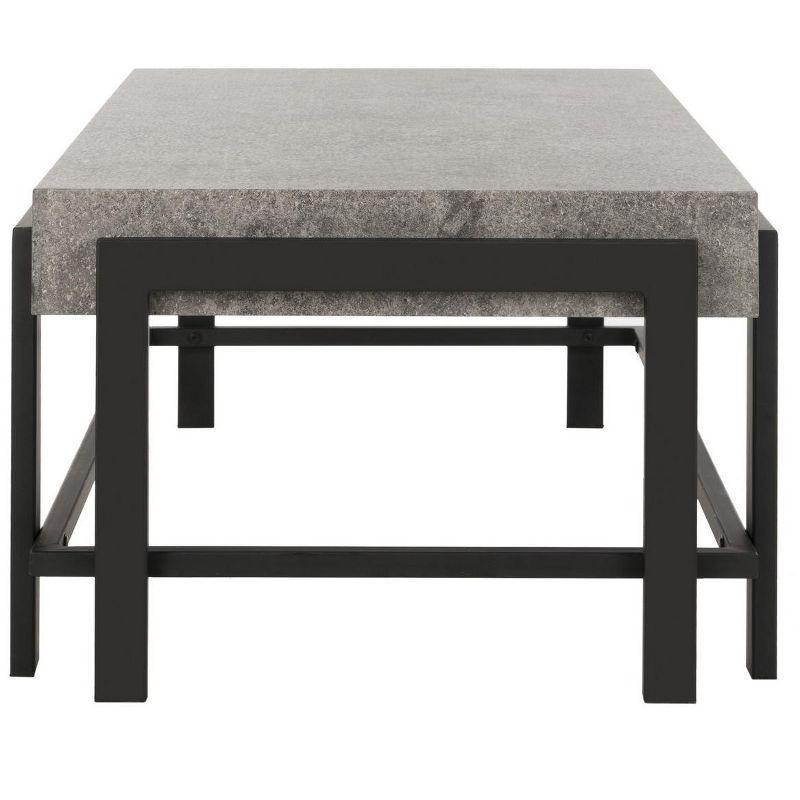 Oliver 43'' Dark Grey and Black Rectangular Wood Coffee Table