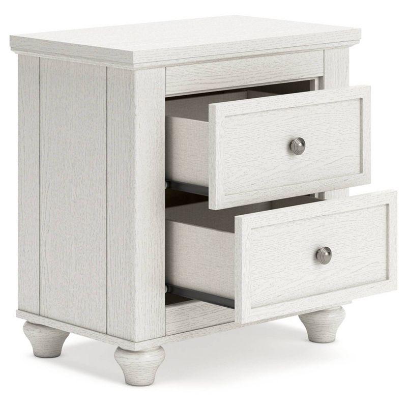 Grantoni Cottage-Style White 2-Drawer Nightstand