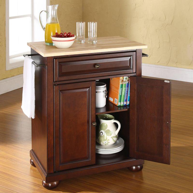 Alexandria Wood Top Portable Kitchen Island/Cart - Crosley