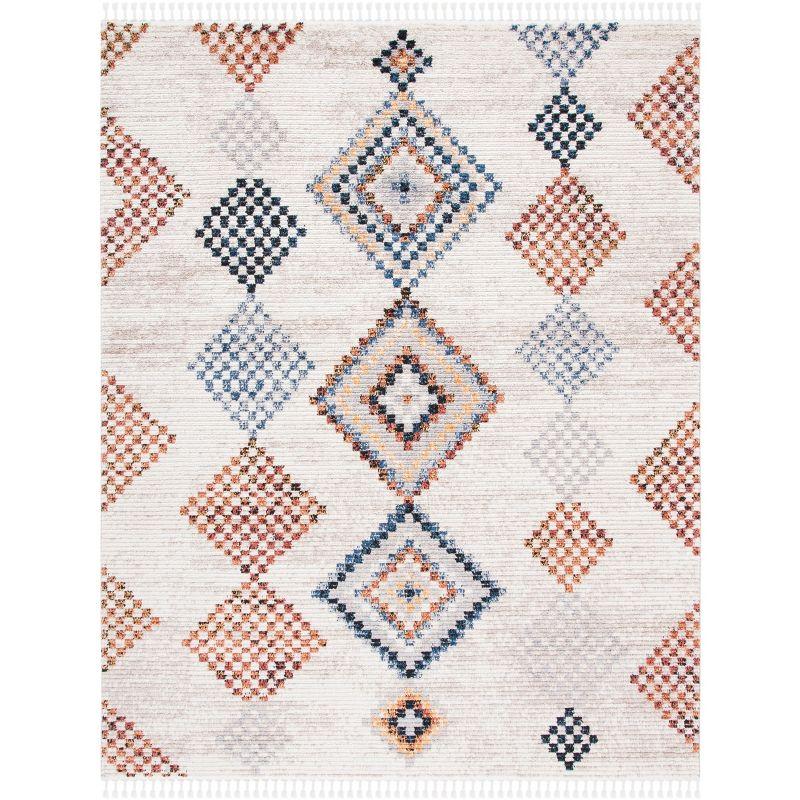 Morocco MRC860 Power Loomed Area Rug - Grey/Rust - 8'x10' - Safavieh.