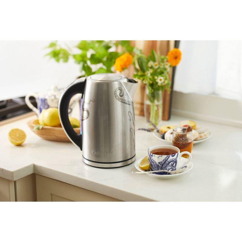 Cuisinart 1.7L Caskata PerfecTemp Cordless Programmable Stainless Steel Electric Kettle Silver CPK-17P1CK