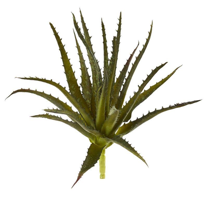 Artificial Green Aloe Pick Plant Set with Spiky Leaves