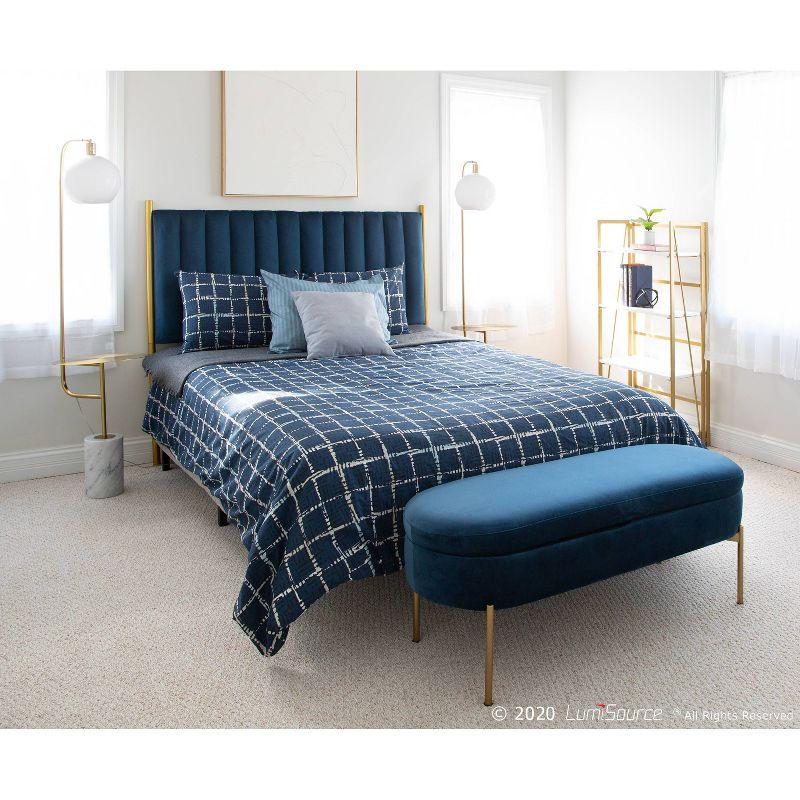 Symbol Contemporary/Glam Floor Lamp with Integrated Table & Marble Base - LumiSource: Tall, LED, UL Listed