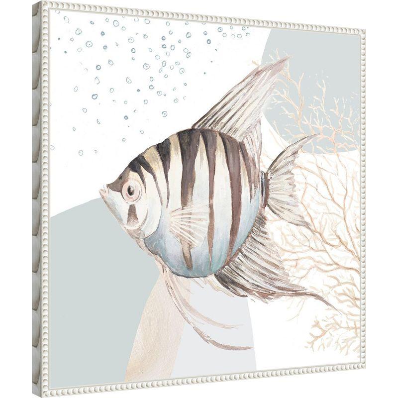 Amanti Art Ocean Oasis Bubbles Striped Fish by Patricia Pinto Framed Canvas Wall Art