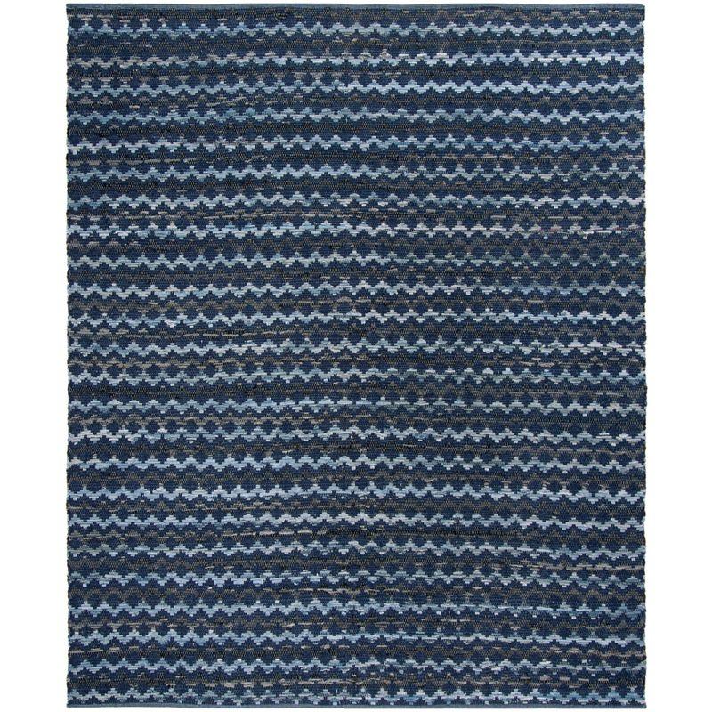 Montauk MTK120 Hand Woven Indoor Area Rug - Navy Blue/Black - 8'x10' - Safavieh