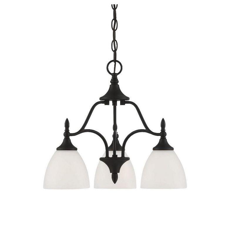 Savoy House Herndon 3 - Light Chandelier in  Satin Nickel