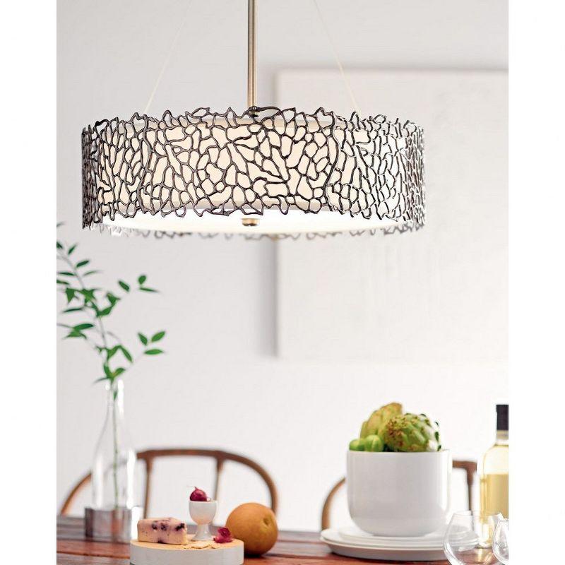 Silver Coral 4 Light Chandelier / Pendant Clasic Pewter