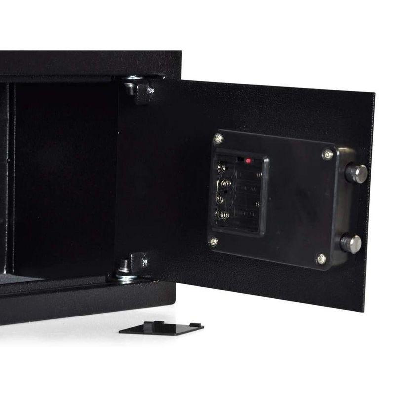 SereneLife Black Fireproof Digital Safe Box with Keys, 2 Pack