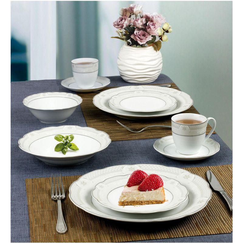 Atara 24 Piece Porcelain China Dinnerware Set - Service for 4