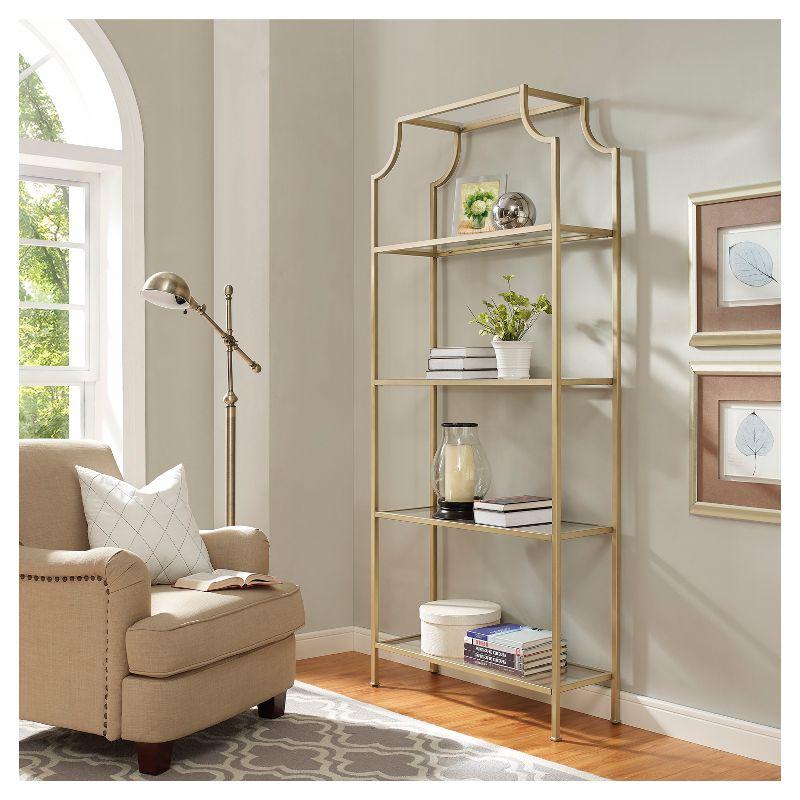 80.5&#34; Aimee Etagere Gold - Crosley