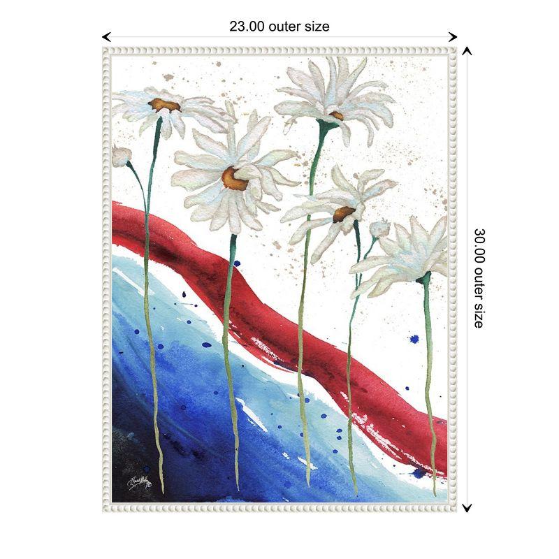 Amanti Art Patriotic Floral III by Elizabeth Medley Canvas Wall Art Print Framed 23 x 30-in.