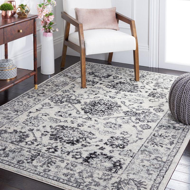 Ivory Elegance 63'' Rectangular Hand-Knotted Area Rug