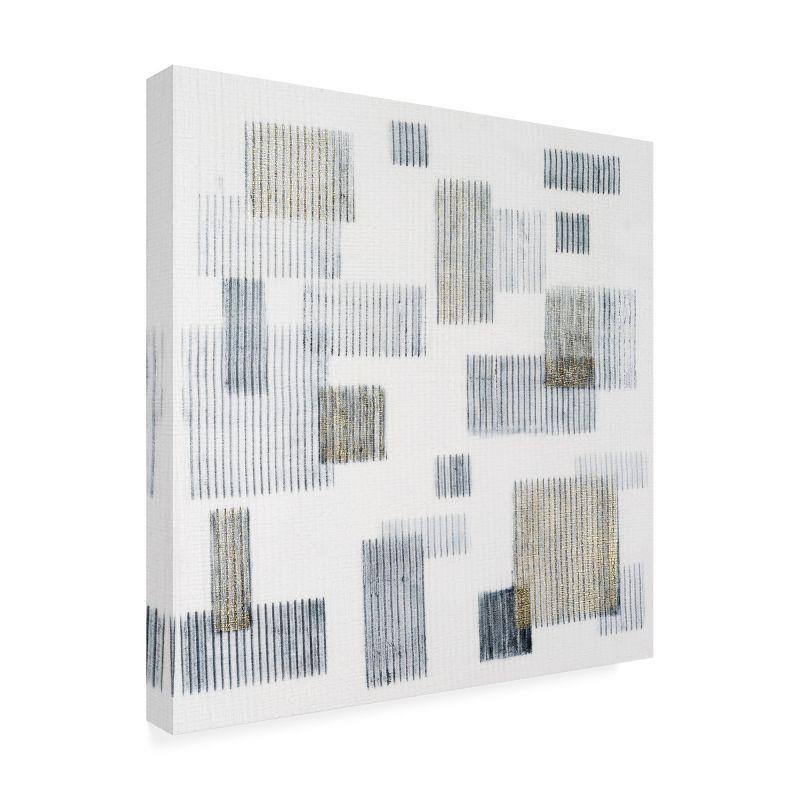 Trademark Fine Art - Vanna Lam  Embellished Shadow Squares II Canvas Art