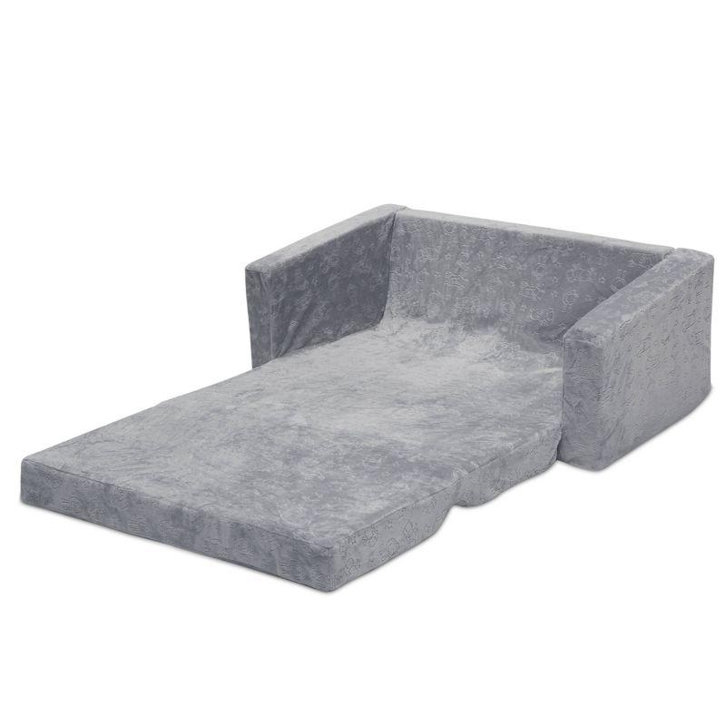 Serta Perfect Sleeper Extra Wide Comfy 2-in-1 Convertible Sofa to Lounger - Gray