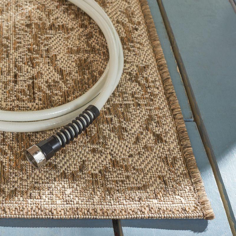 Beach House BHS139 Power Loomed Indoor/Outdoor Area Rug - Cream/Beige - 6'7"x6'7" - Safavieh