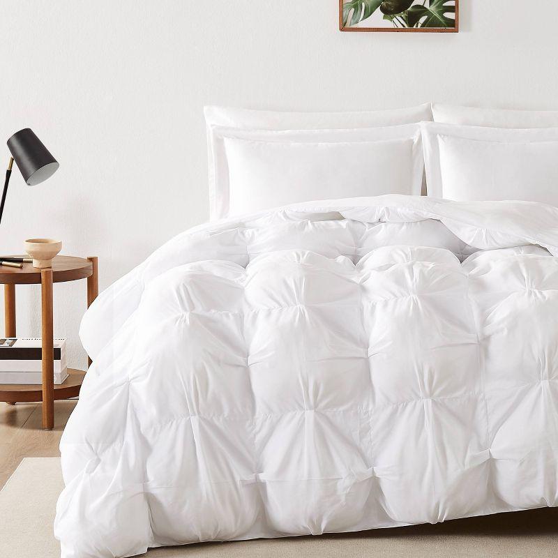 White Full Microfiber Cloud Puffer Comforter Set