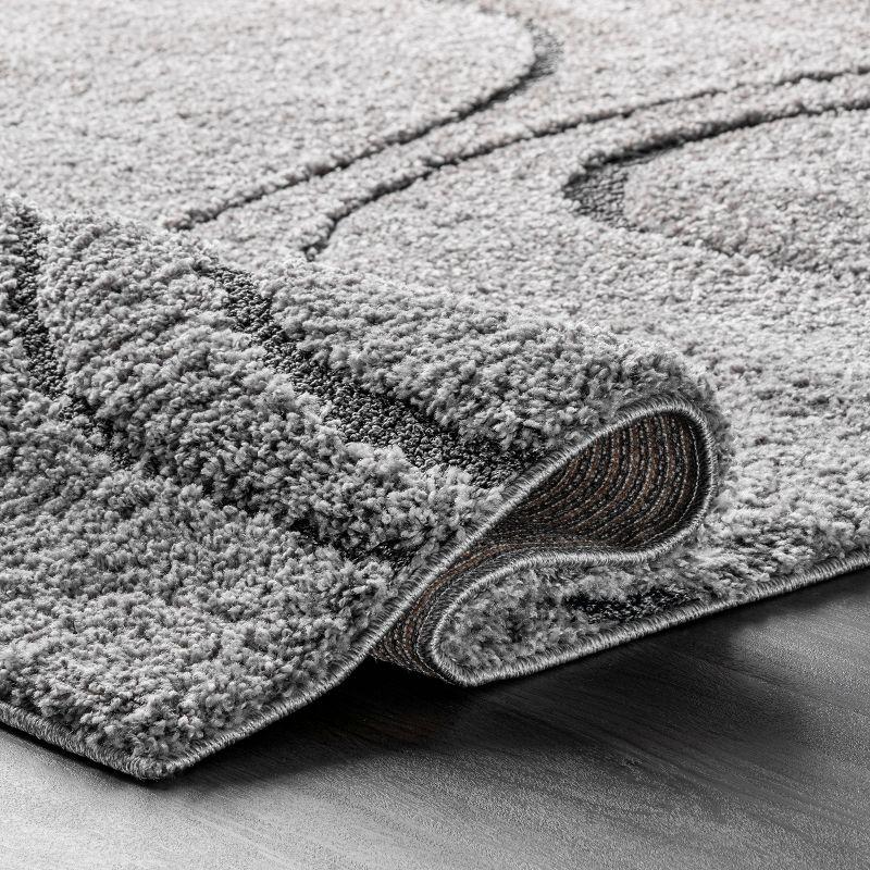 Nuloom Carolyn Abstract 10x14 Shag Indoor Area Rug for Living Room Bedroom Dining Room Nursery, Dark Grey