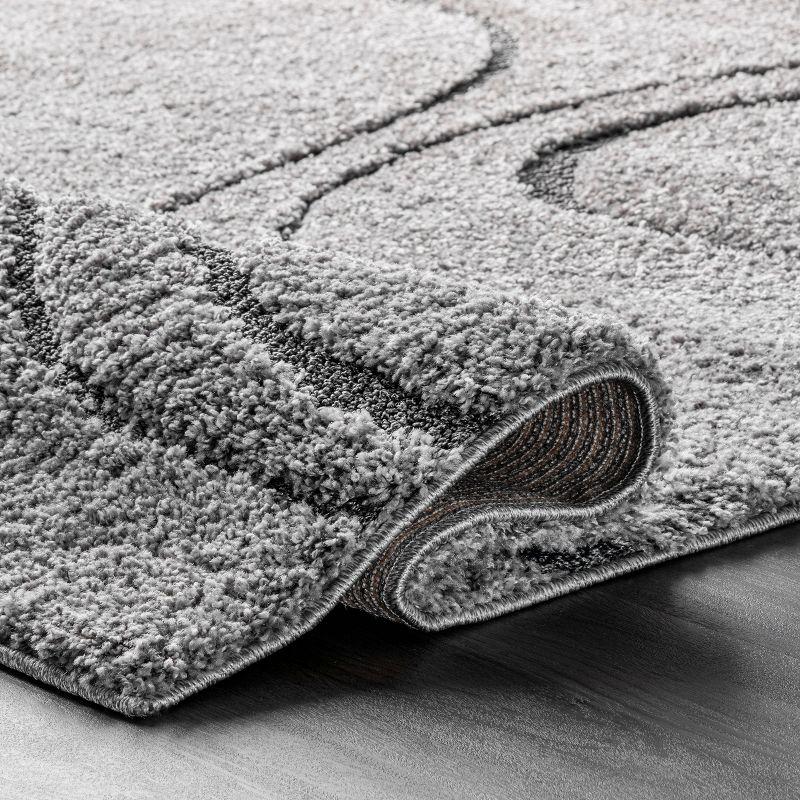 Dark Gray 10' x 14' Shag Synthetic Area Rug