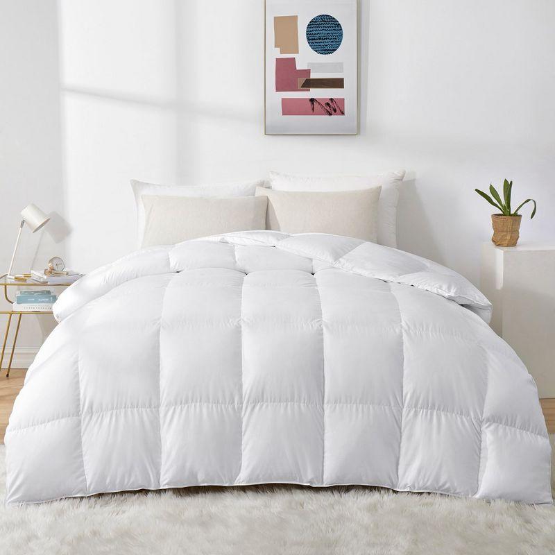 Twin White Down Comforter with Ultra Soft Fabric