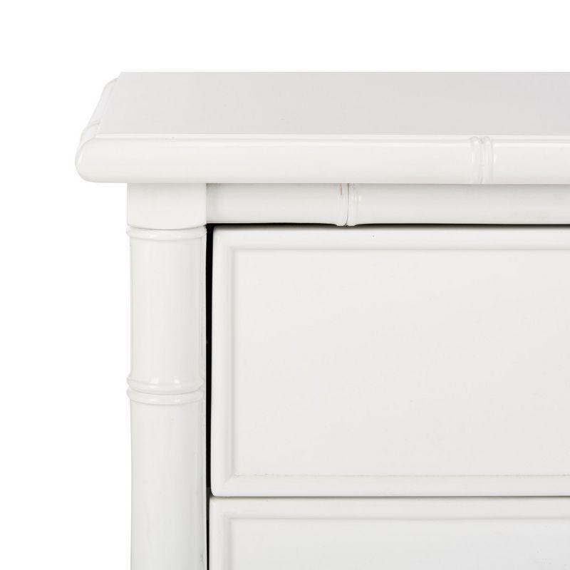 Niah 2 Drawer Nightstand - NST3501 - White/Gold - Safavieh