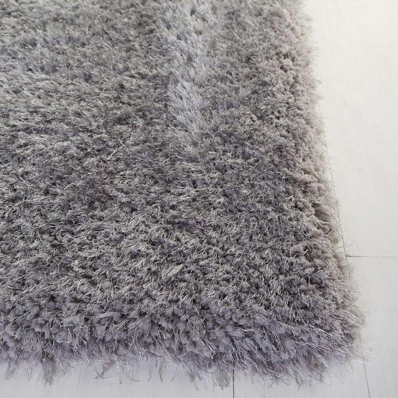 Gray Handmade Tufted Shag 5' x 8' Area Rug